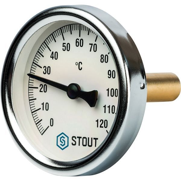 Термометр T63/50 бимет.  0-120 С, D 63 мм, 1/2"  STOUT SIM-0001-635015